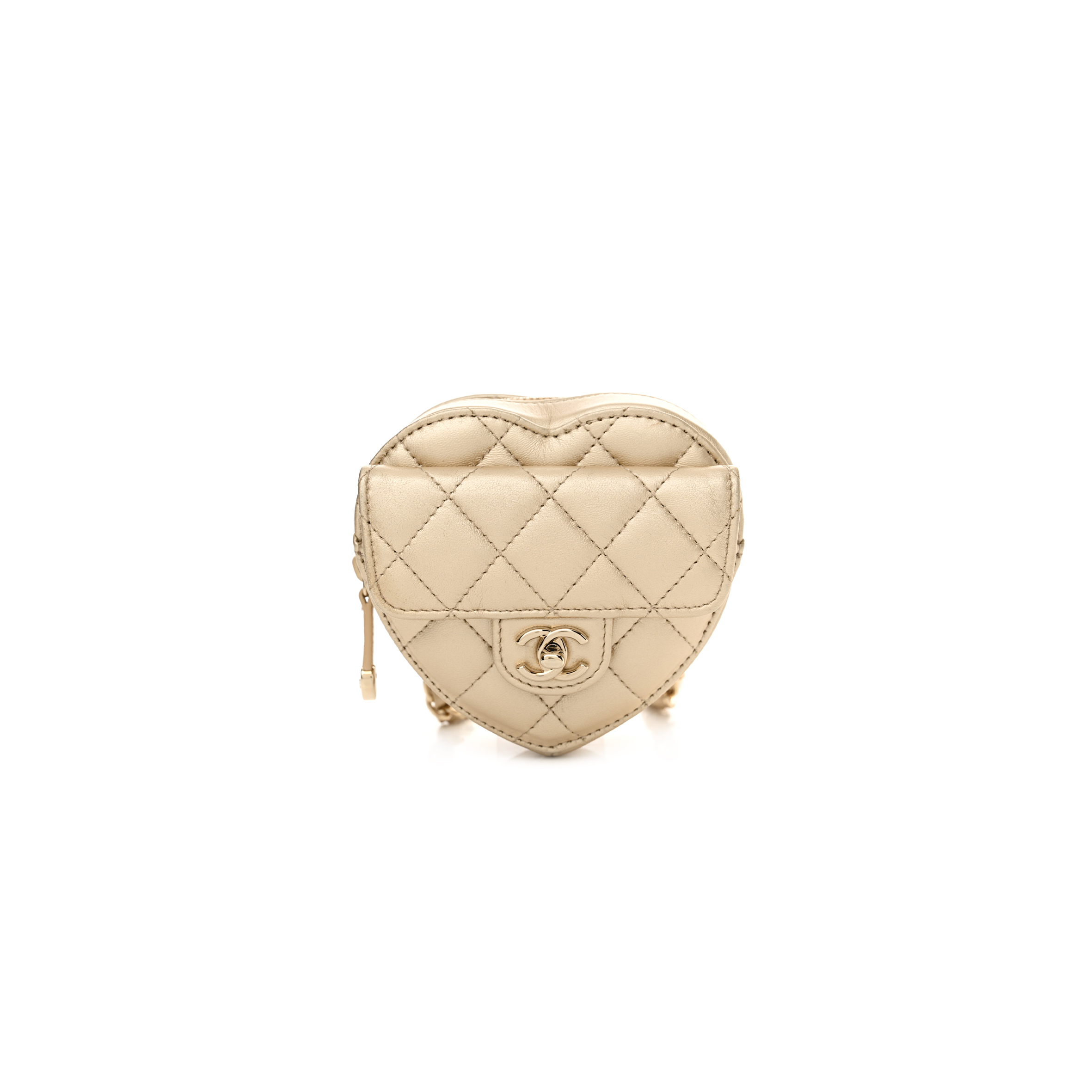 CHANEL METALLIC SMALL HEART BAG 1534457 (13*11*4.5cm)